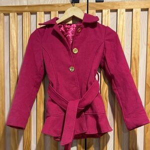 Canyon River Blues Pink Pea Coat for Kids